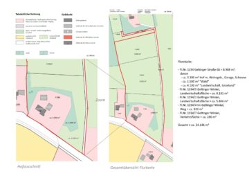 Großflächiges Hofgrundstück mit Wohnhaus und landwirtschaftlicher Fläche im Außenbereich in Markt Sc - Flurkarte - Ausschnitt