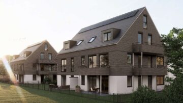 Ideales Baugrundstück inkl. Baugenehmigung für 12 Wohnungen in München-Trudering in bester Wohnlage - Visualisierung eines Neubau mit 2 Baukörpern